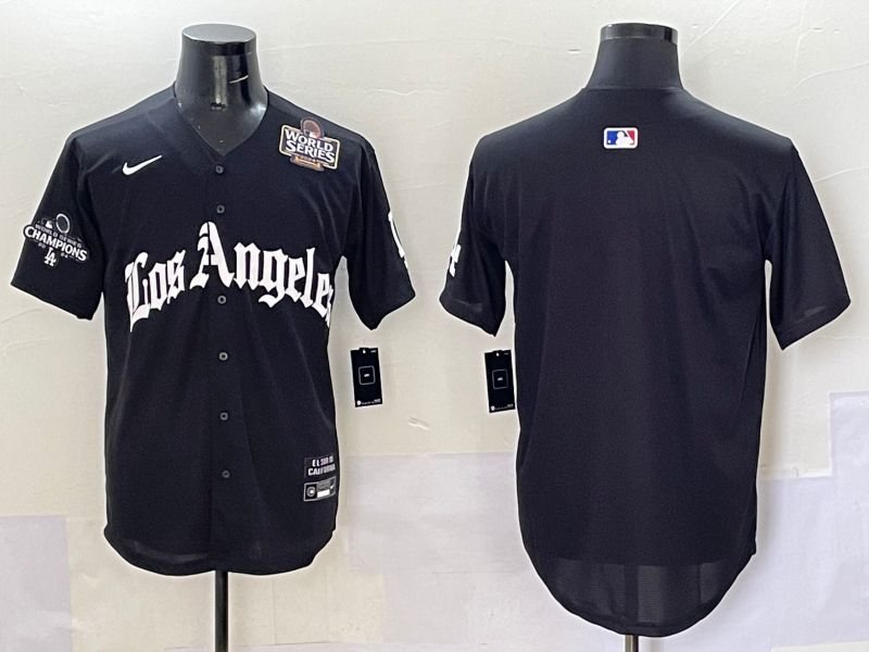 Men Los Angeles Dodgers Blank Black Five generations Joint Name 2025 Nike MLB Jersey style 46->los angeles dodgers->MLB Jersey